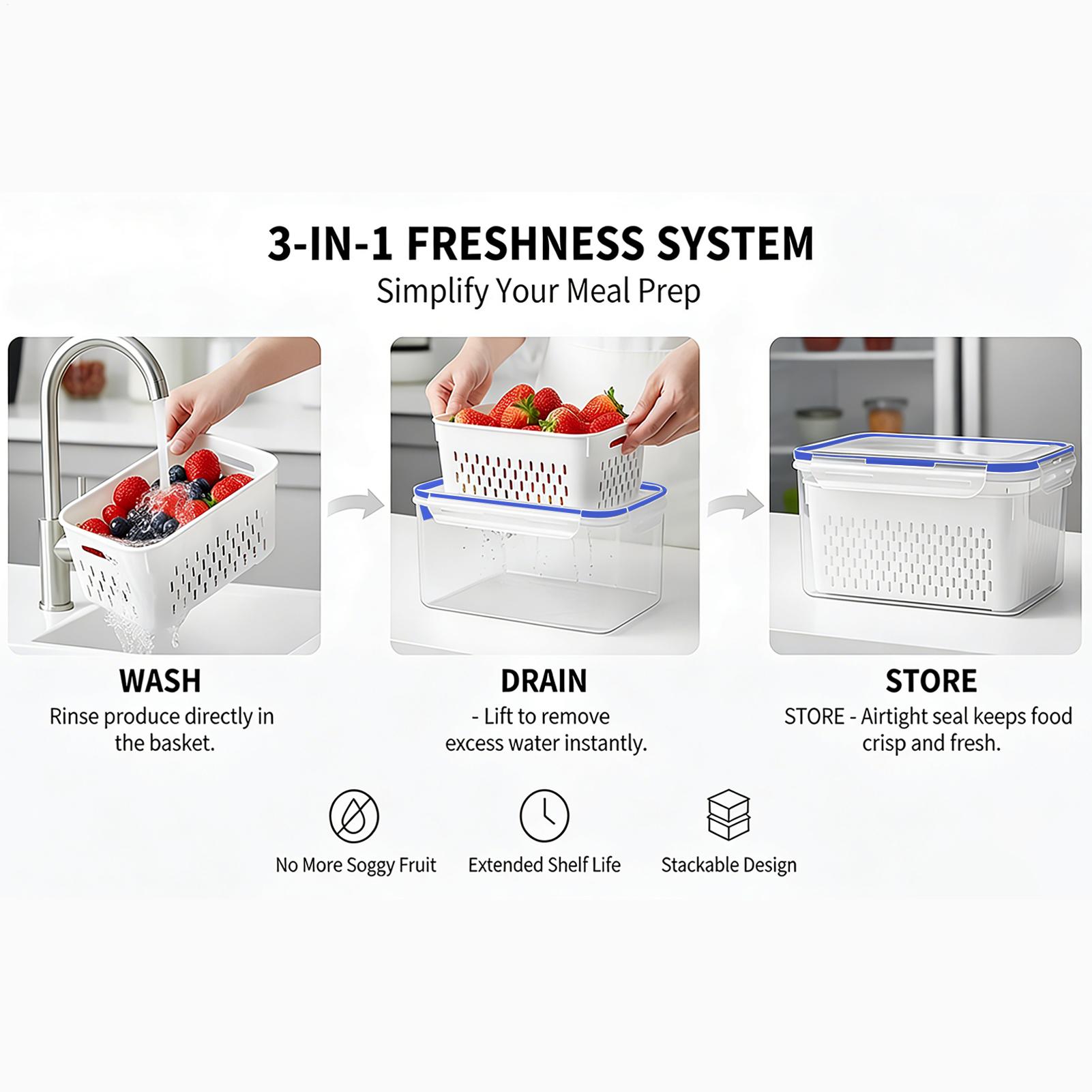 Food Storage Containers - Contenitore per alimenti 4 in 1