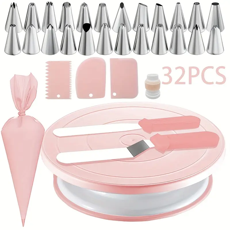 Cake Decorating Turntable - Kit per decorare torte da 32