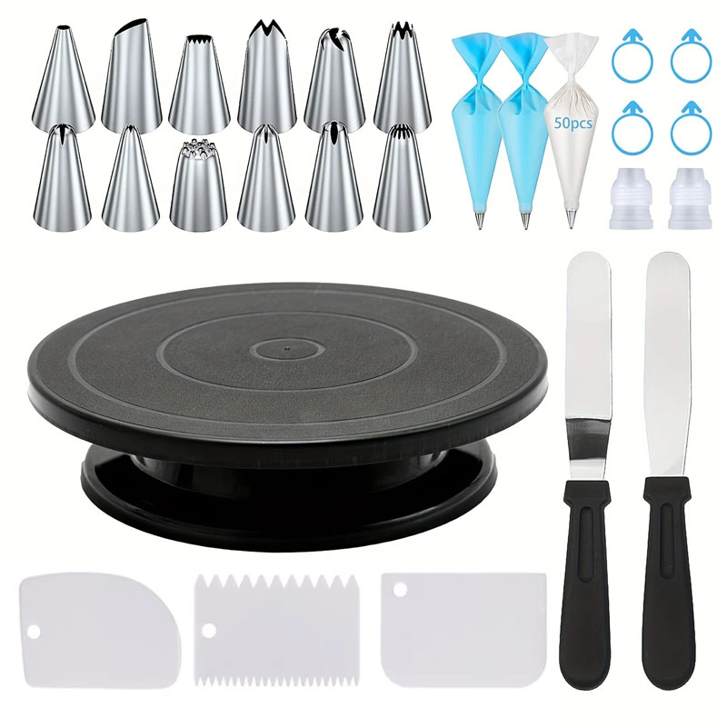 Cake Decorating Turntable - Kit di strumenti per decorare torte