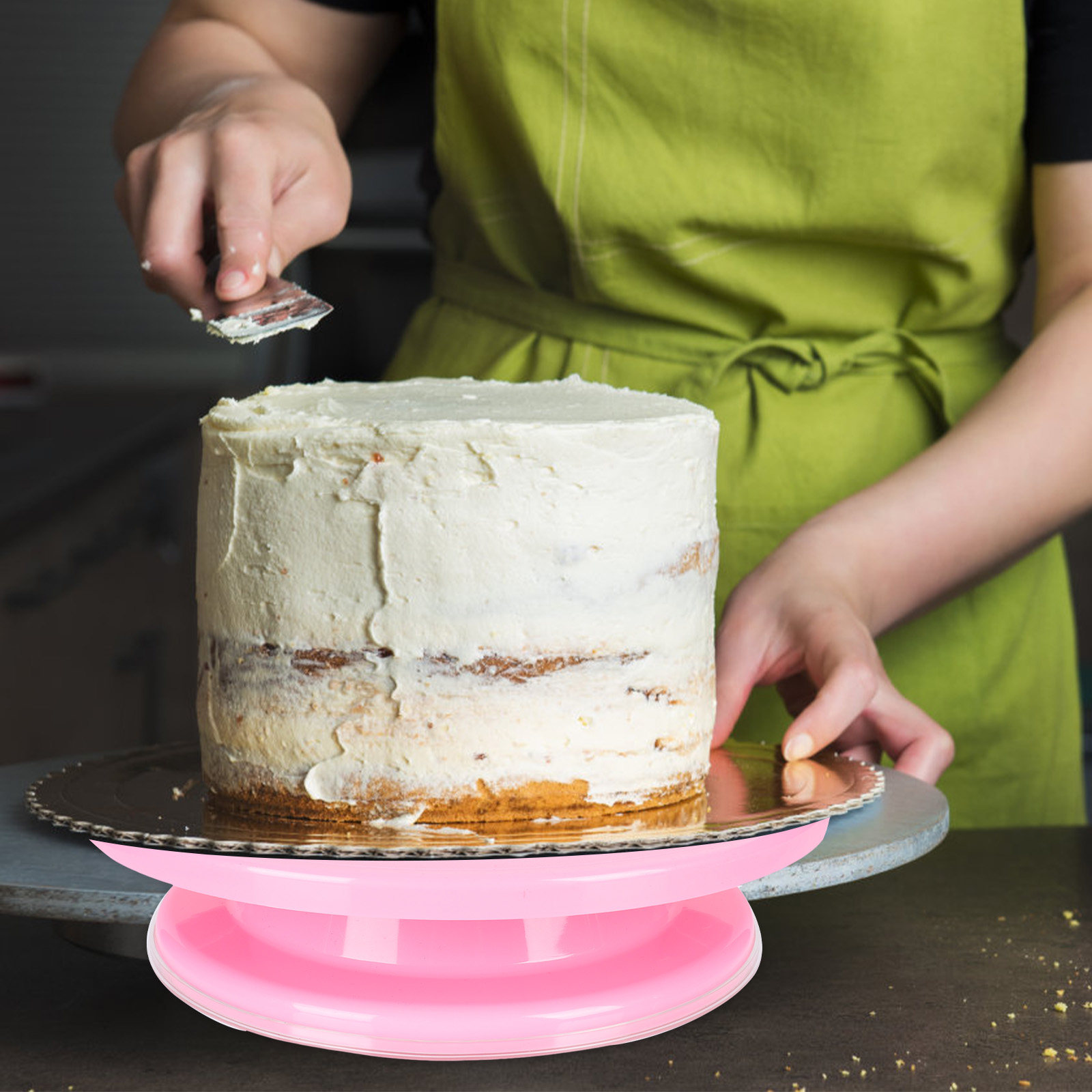 Cake Decorating Turntable - 1 Pezzo Piatto Girevole Creativo per