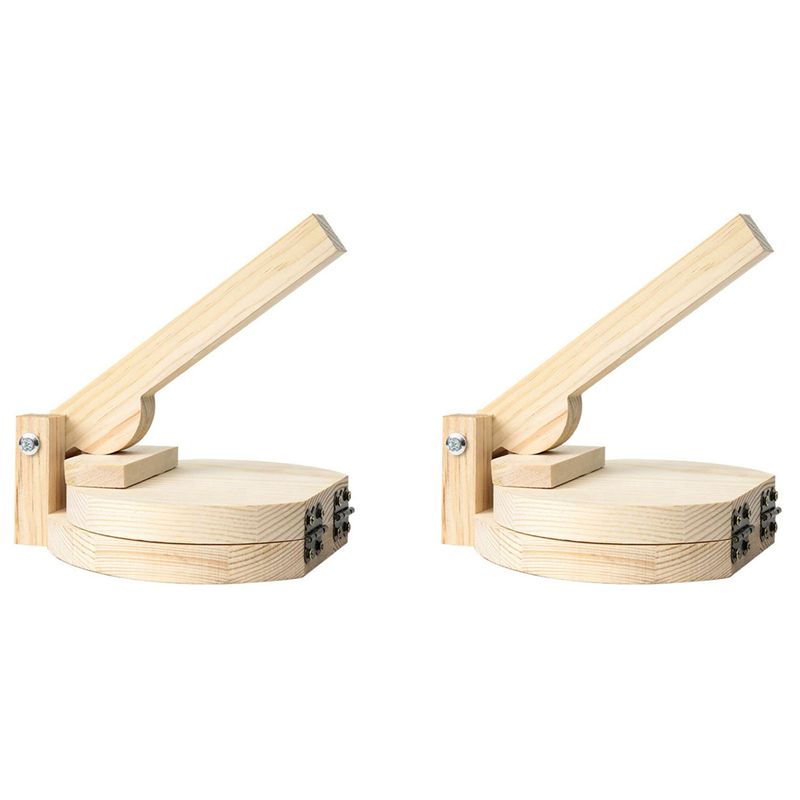 Kitchen Gadgets Roti Maker - ABUL-2X Pressa per Tortillas in Legno,
