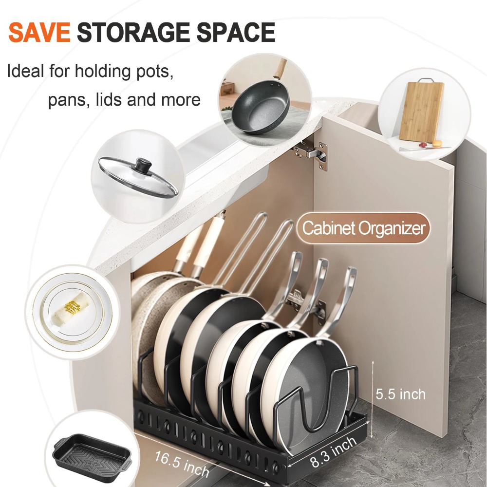 Organizzatore di pentole e pad - Kitchen Gadgets Rack recensione e prezzo