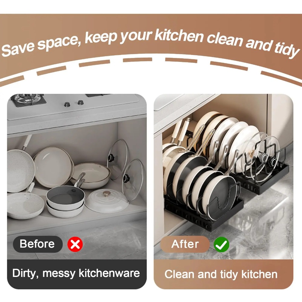 Organizzatore di pentole e pad - Kitchen Gadgets Rack recensione e prezzo